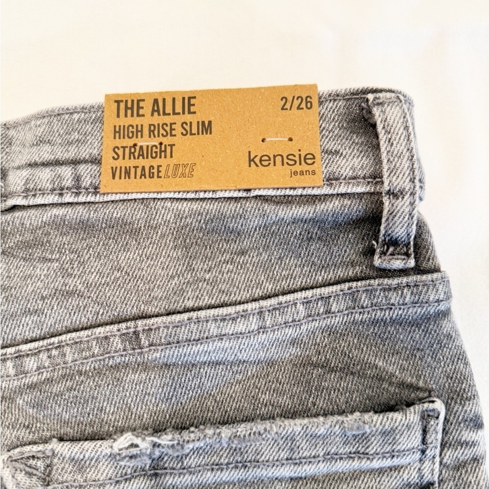 NWT Kenzie The Allie High Rise Slim Straight Vintage Luxe Jeans - Picture 8 of 11